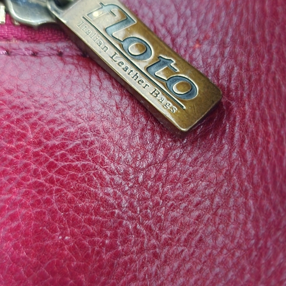 Floto Red Leather Bag - Picture 7 of 12